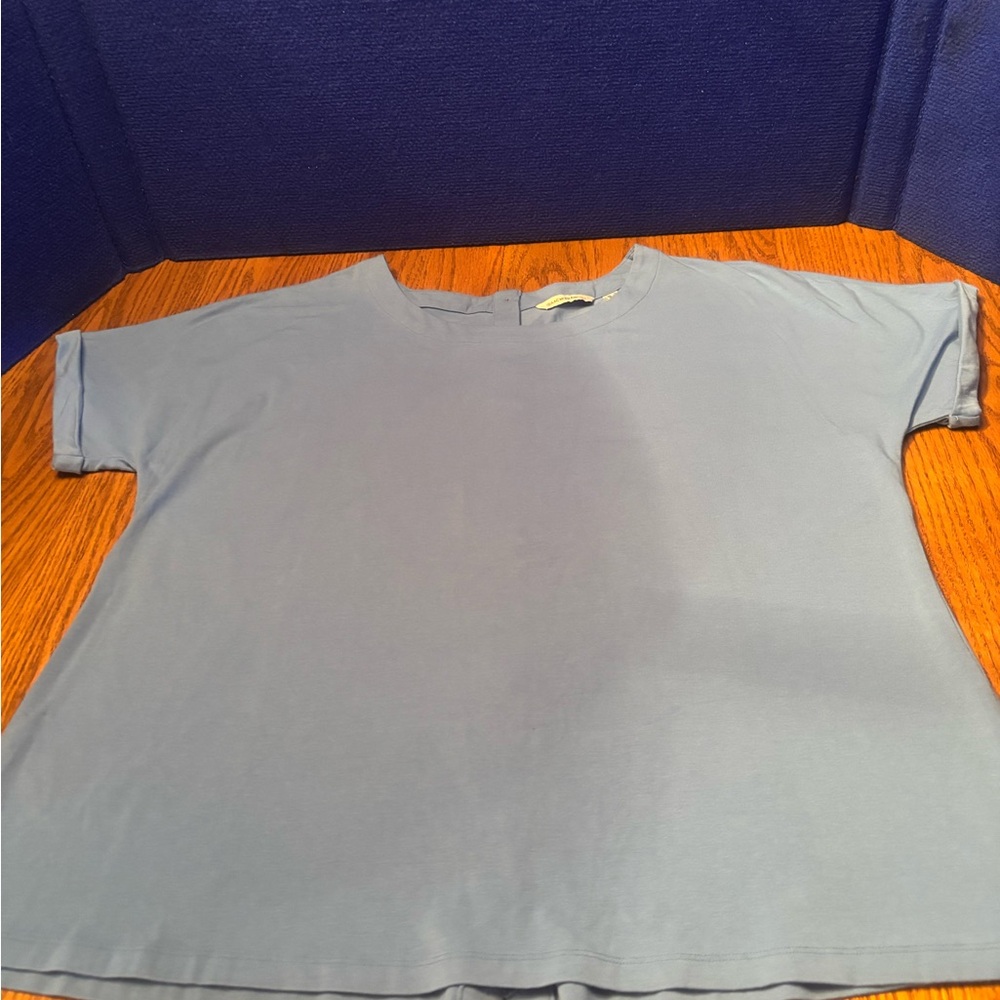 Isaac Mizrahi Light Blue Short Sleeve Tee